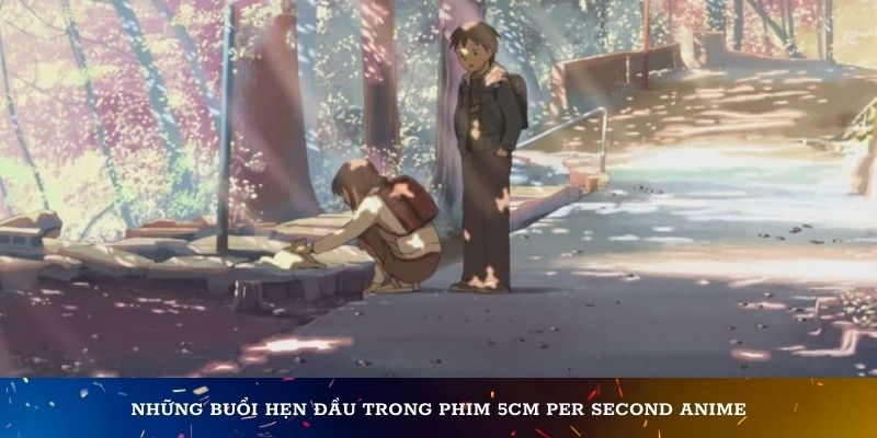 Những buổi hẹn đầu trong phim 5cm per second anime